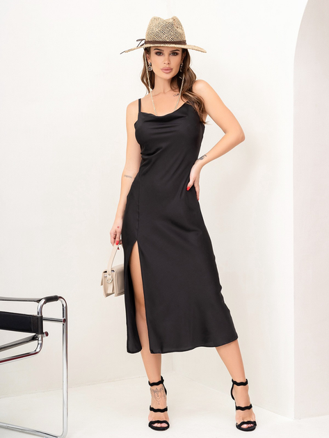 Сукня міді літня жіноча ISSA PLUS 13882 XS Чорне